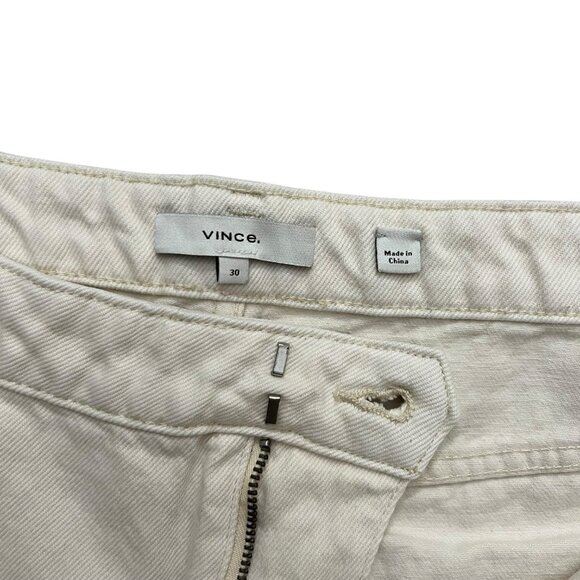 Vince‎ Womens Wide Leg Crop Jeans Cream White 30 Quiet Luxury Minimalist Scandi - Picture 4 of 10